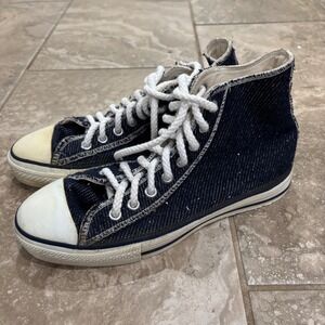 Vintage Converse Chuck Taylor All Star High Top Denim Frayed M 6.5 / W‎ 8.5